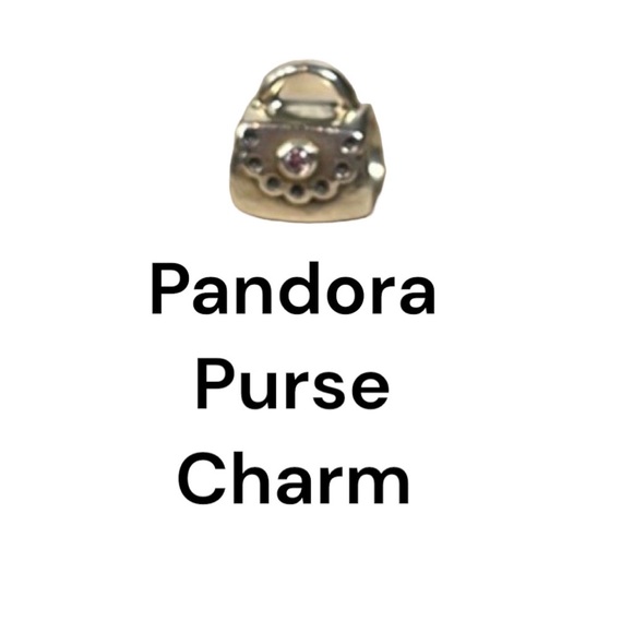 Pandora charm purse pocketbook vintage bag silver purple - Picture 2 of 7